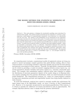 The ROMES method for statistical modeling of reduced-order-model error
