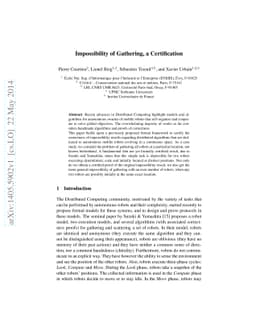 Impossibility of Gathering, a Certification
