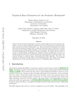 Empirical Bayes Estimation for the Stochastic Blockmodel