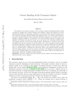 Convex Banding of the Covariance Matrix