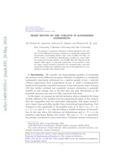 Sharp bounds on the variance in randomized experiments