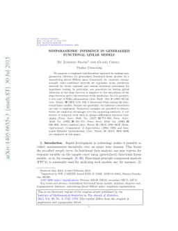 Nonparametric inference in generalized functional linear models