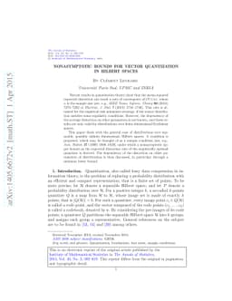 Nonasymptotic bounds for vector quantization in Hilbert spaces