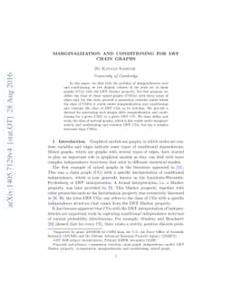Marginalization and Conditioning for LWF Chain Graphs