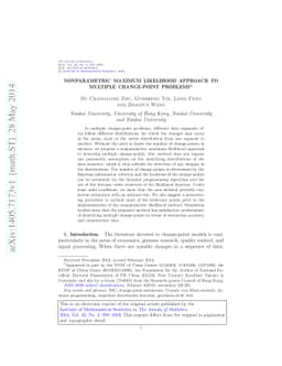 Nonparametric maximum likelihood approach to multiple change-point
  problems