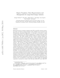 Region Templates: Data Representation and Management for Large-Scale
  Image Analysis