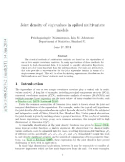 Joint density of eigenvalues in spiked multivariate models