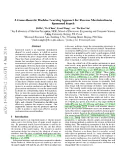 A Game-theoretic Machine Learning Approach for Revenue Maximization in
  Sponsored Search