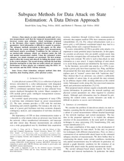 Subspace Methods for Data Attack on State Estimation: A Data Driven
  Approach