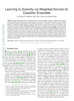 Learning to Diversify via Weighted Kernels for Classifier Ensemble