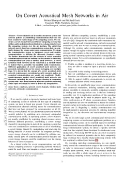 On Covert Acoustical Mesh Networks in Air