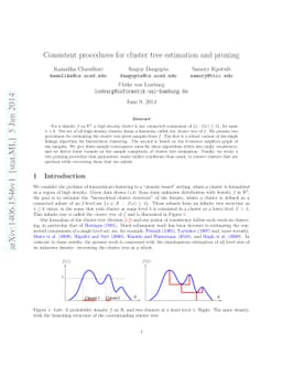 Consistent procedures for cluster tree estimation and pruning