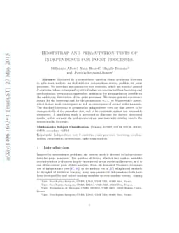 Bootstrap and permutation tests of independence for point processes