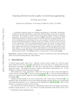 Learning directed acyclic graphs via bootstrap aggregating