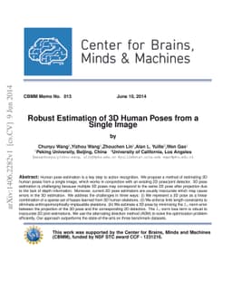 Robust Estimation of 3D Human Poses from a Single Image