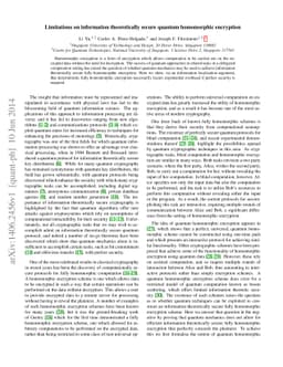 Limitations on information theoretically secure quantum homomorphic
  encryption