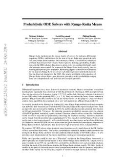 Probabilistic ODE Solvers with Runge-Kutta Means