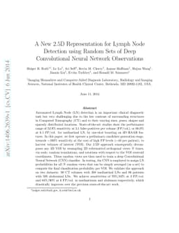 A New 2.5D Representation for Lymph Node Detection using Random Sets of
  Deep Convolutional Neural Network Observations