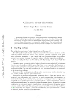 Conceptors: an easy introduction