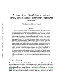 Approximations of the Optimal Importance Density using Gaussian Particle
  Flow Importance Sampling