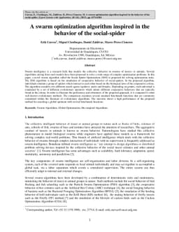 A swarm optimization algorithm inspired in the behavior of the
  social-spider