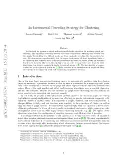 An Incremental Reseeding Strategy for Clustering