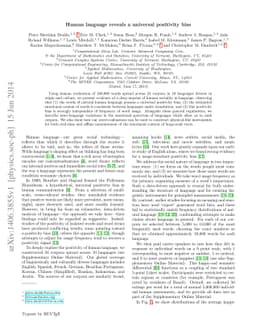 Human language reveals a universal positivity bias