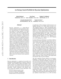 An Entropy Search Portfolio for Bayesian Optimization
