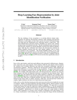 Deep Learning Face Representation by Joint Identification-Verification