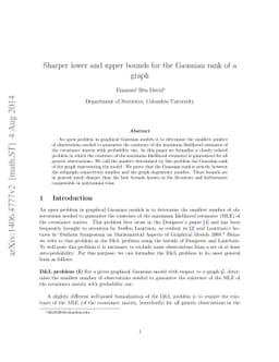 Sharper lower and upper bounds for the gaussian rank of a graph