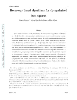 Homotopy based algorithms for $\ell_0$-regularized least-squares