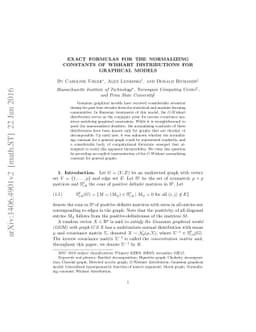Exact formulas for the normalizing constants of Wishart distributions
  for graphical models