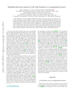 Exploiting short-term memory in soft body dynamics as a computational
  resource