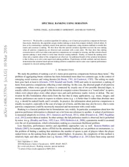Spectral Ranking using Seriation