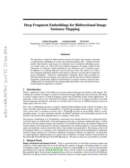 Deep Fragment Embeddings for Bidirectional Image Sentence Mapping