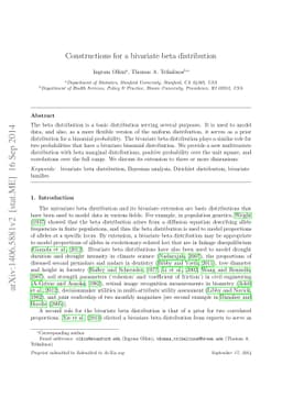 Constructions for a bivariate beta distribution