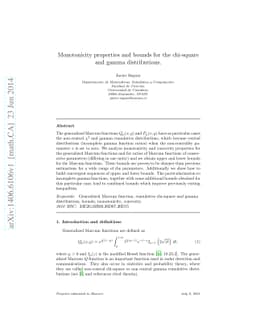 Monotonicity properties and bounds for the chi-square and gamma
  distributions