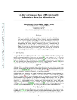 On the Convergence Rate of Decomposable Submodular Function Minimization