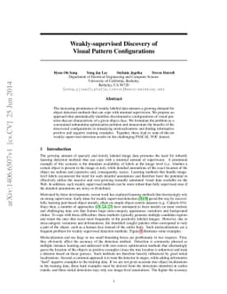Weakly-supervised Discovery of Visual Pattern Configurations