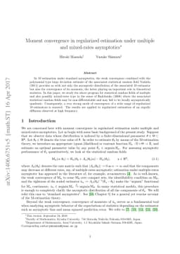 Moment convergence in regularized estimation under multiple and
  mixed-rates asymptotics