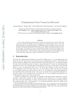 Combinatorial Voter Control in Elections