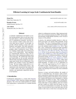 Efficient Learning in Large-Scale Combinatorial Semi-Bandits