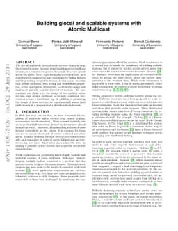 Building global and scalable systems with Atomic Multicast
