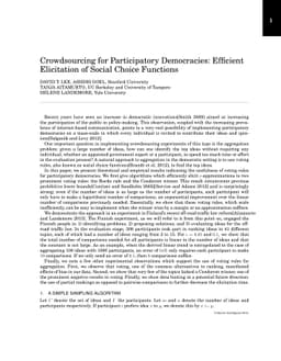 Crowdsourcing for Participatory Democracies: Efficient Elicitation of
  Social Choice Functions