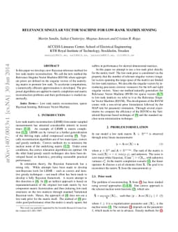 Relevance Singular Vector Machine for low-rank matrix sensing