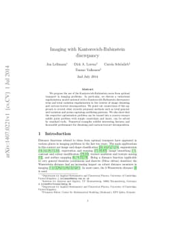 Imaging with Kantorovich-Rubinstein discrepancy