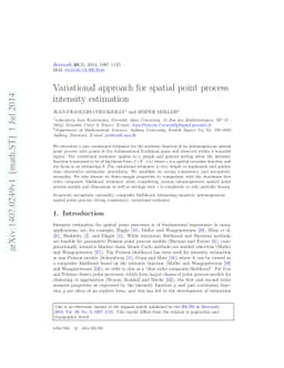Variational approach for spatial point process intensity estimation