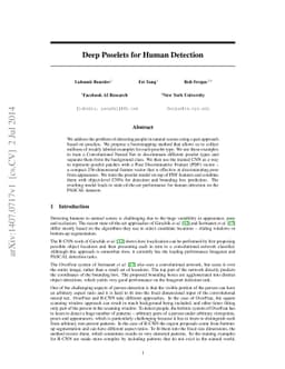 Deep Poselets for Human Detection