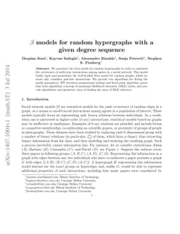 $β$ models for random hypergraphs with a given degree sequence