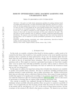 Robust Optimization using Machine Learning for Uncertainty Sets